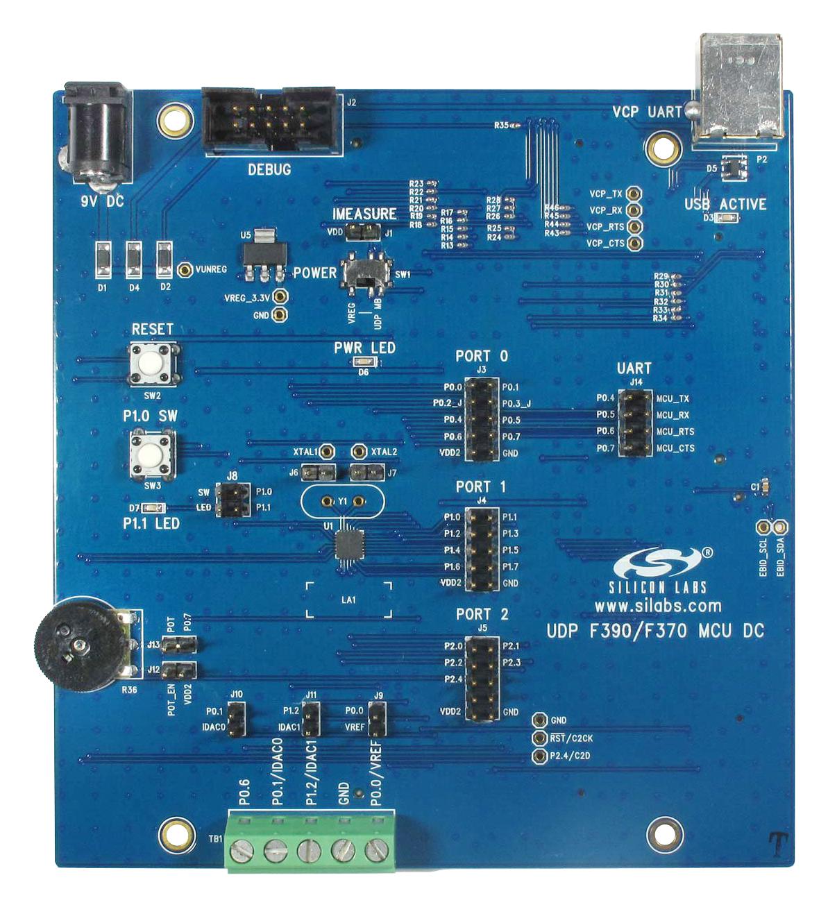 C8051F390-A-DK DEV BOARD, C8051F390 MIXED SIGNAL MCU SILICON LABS