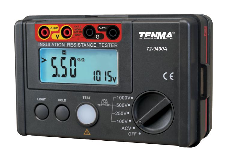 72-9400A INSULATION TESTER, 1KV, 5GOHM TENMA