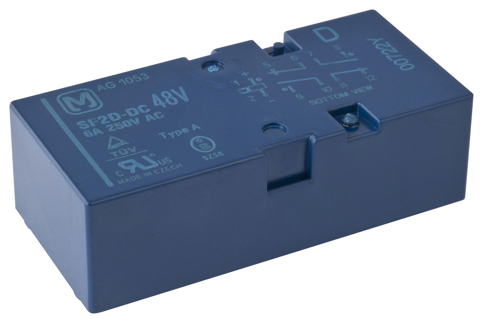 SF2D-DC5V SAFETY RELAY, DPST-NO, DPST-NC, 250V, 6A PANASONIC