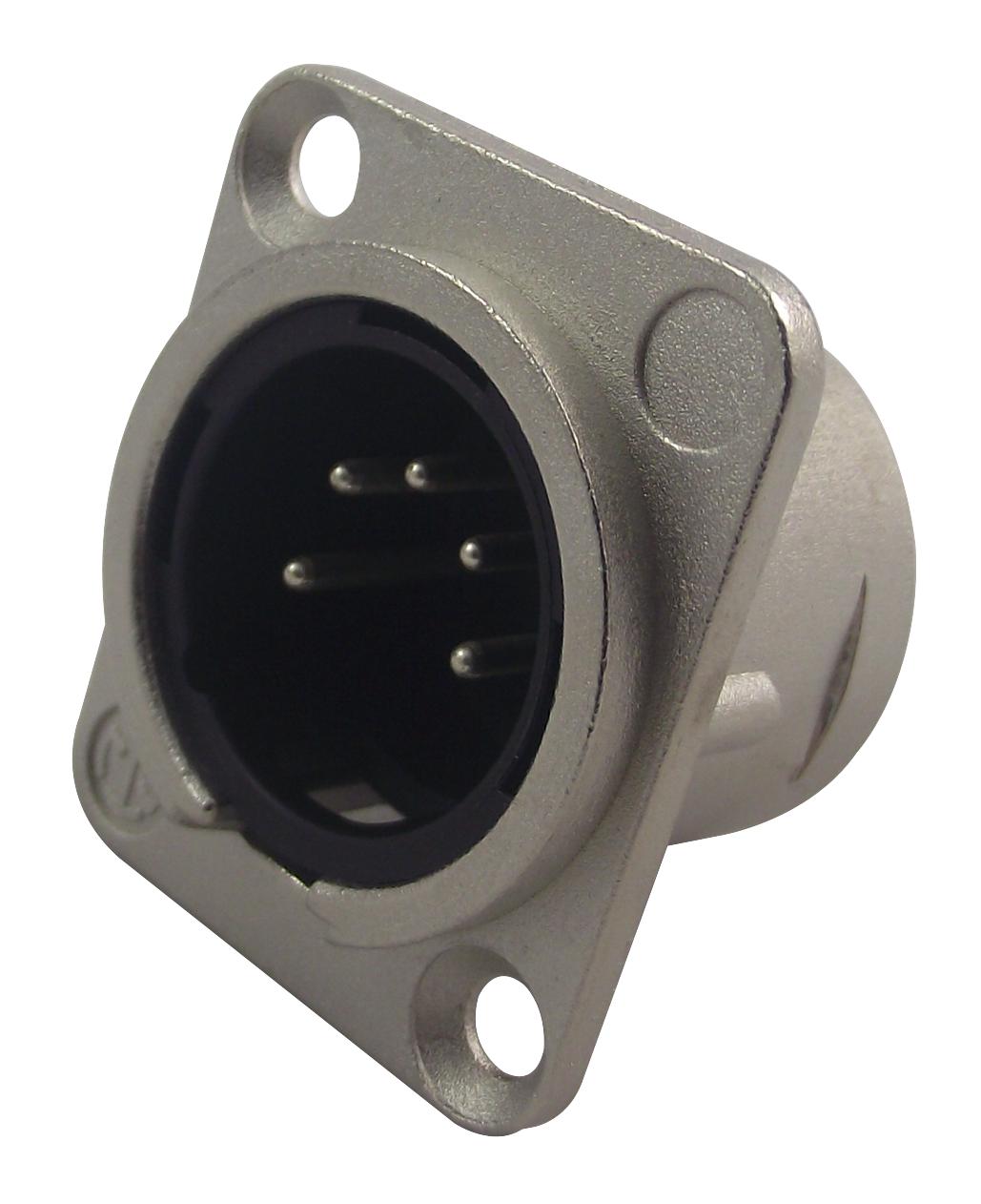 NC5MDL1 PLUG, XLR, PANEL, UNIFIED, 5POLE NEUTRIK