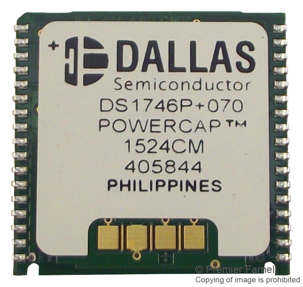 DS1746P-70+ RTC W/ NV SRAM, 128KB, PWRCP-34 MAXIM INTEGRATED / ANALOG DEVICES