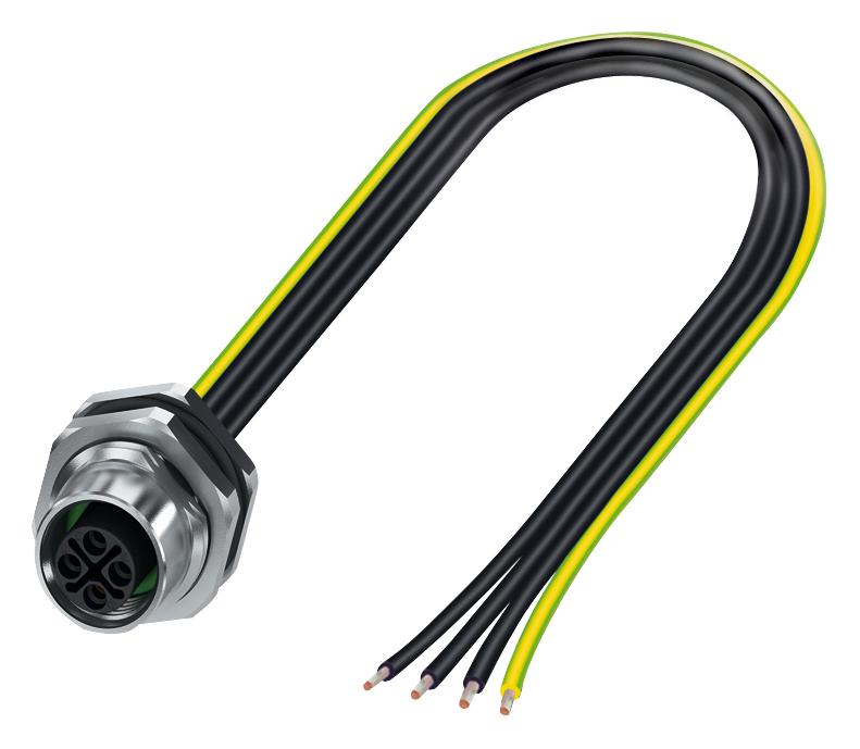 1411598 SENSOR CORD, 3P+PE, SKT-FREE END, 0.5M PHOENIX CONTACT