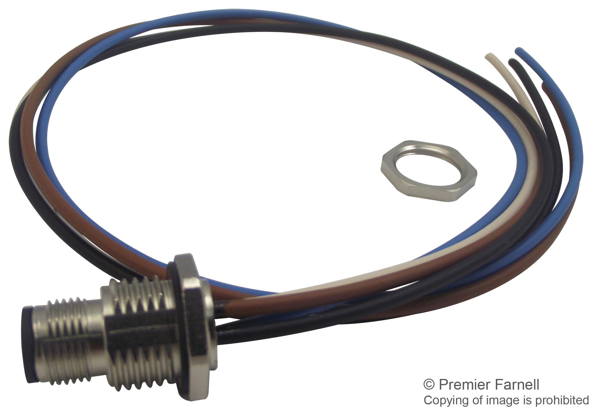1411604 SENSOR CORD, 4P, PLUG-FREE END, 0.5M PHOENIX CONTACT
