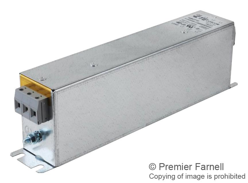100BCF10R POWER LINE FILTER, 3 PH, 100A, 0.0087A CORCOM - TE CONNECTIVITY