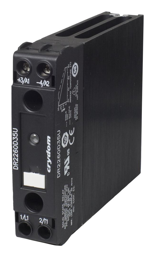 DR2260D30V SSR, 48-600VAC, 30A, DIN RAIL SENSATA/CRYDOM
