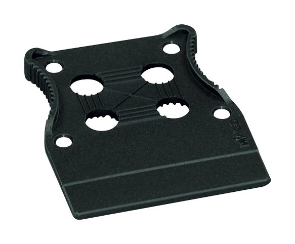 713-126 STRAIN RELIEF PLATE, 11MM, BLACK WAGO