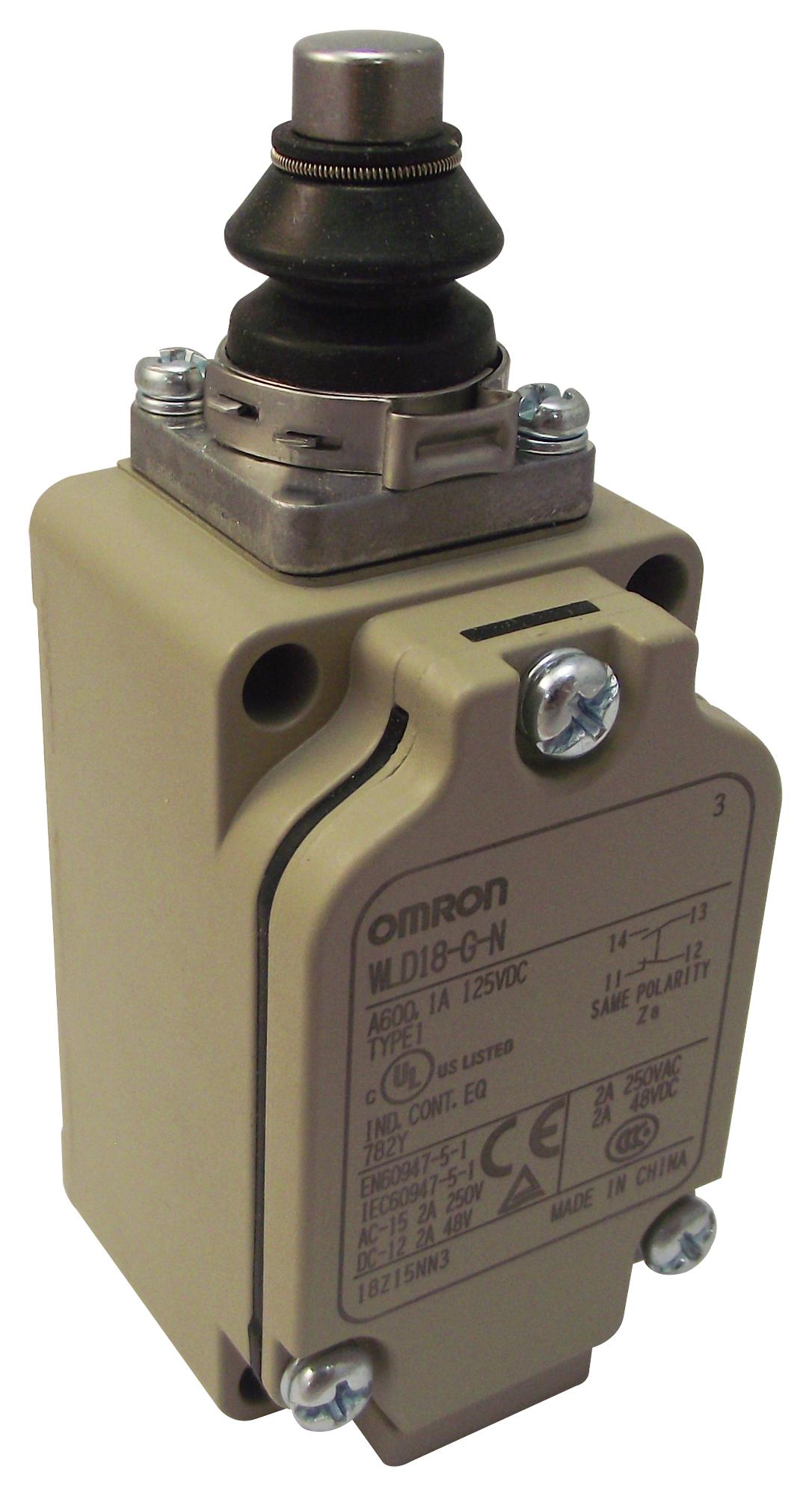 WLD18-G-N LIMIT SW, SPST-NC/SPST-NO, 500V, 10A OMRON