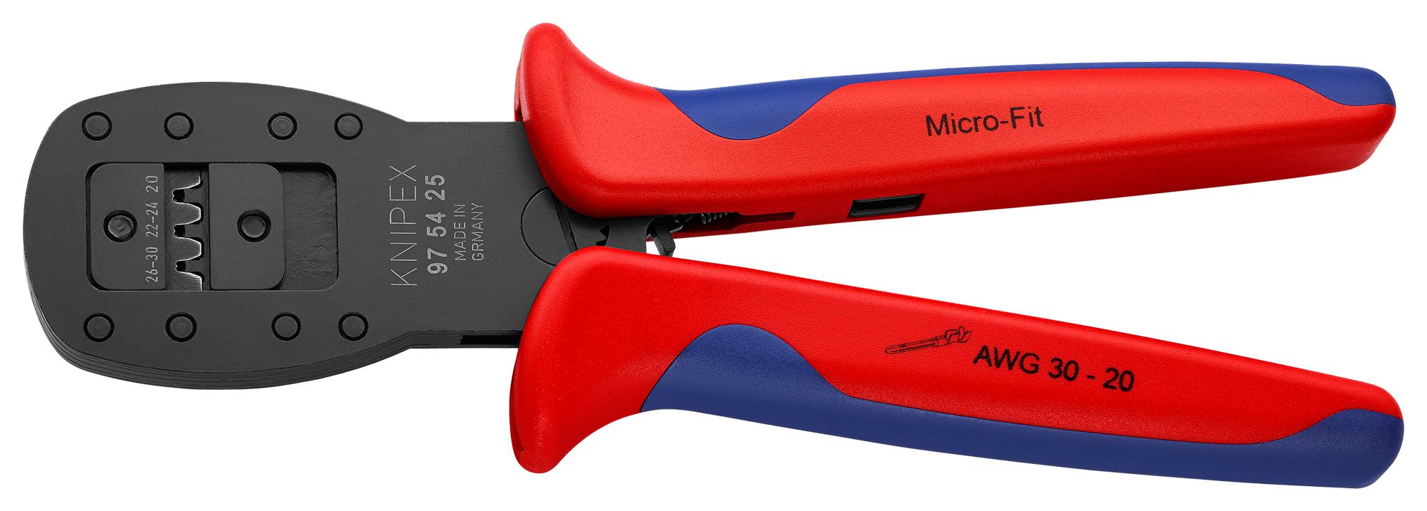 97 54 25 CRIMPING PLIER, 26-20AWG, MICRO PLUG KNIPEX