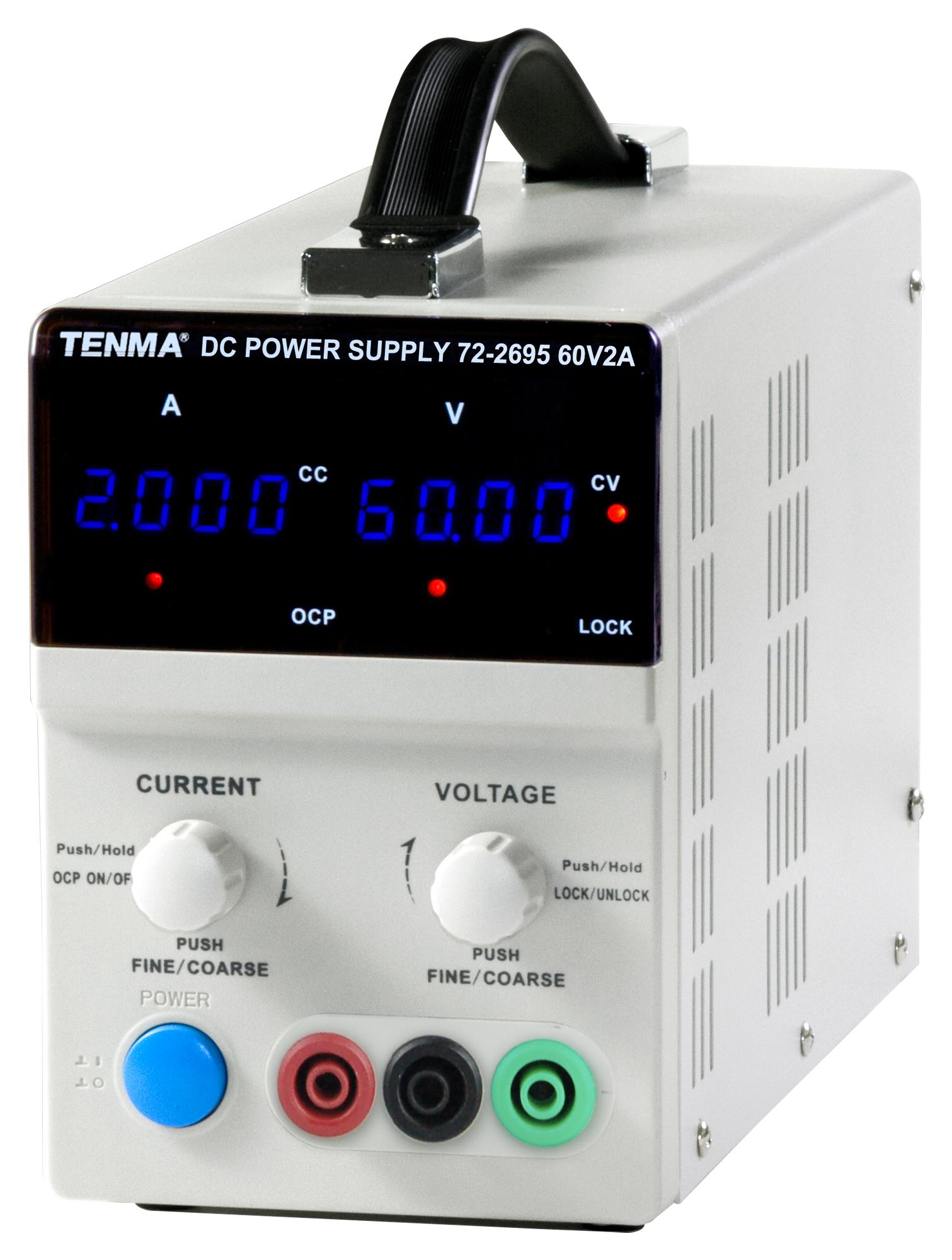 72-2695 BENCH POWER SUPPLY, 1-CH, 60V, 2A, ADJ TENMA