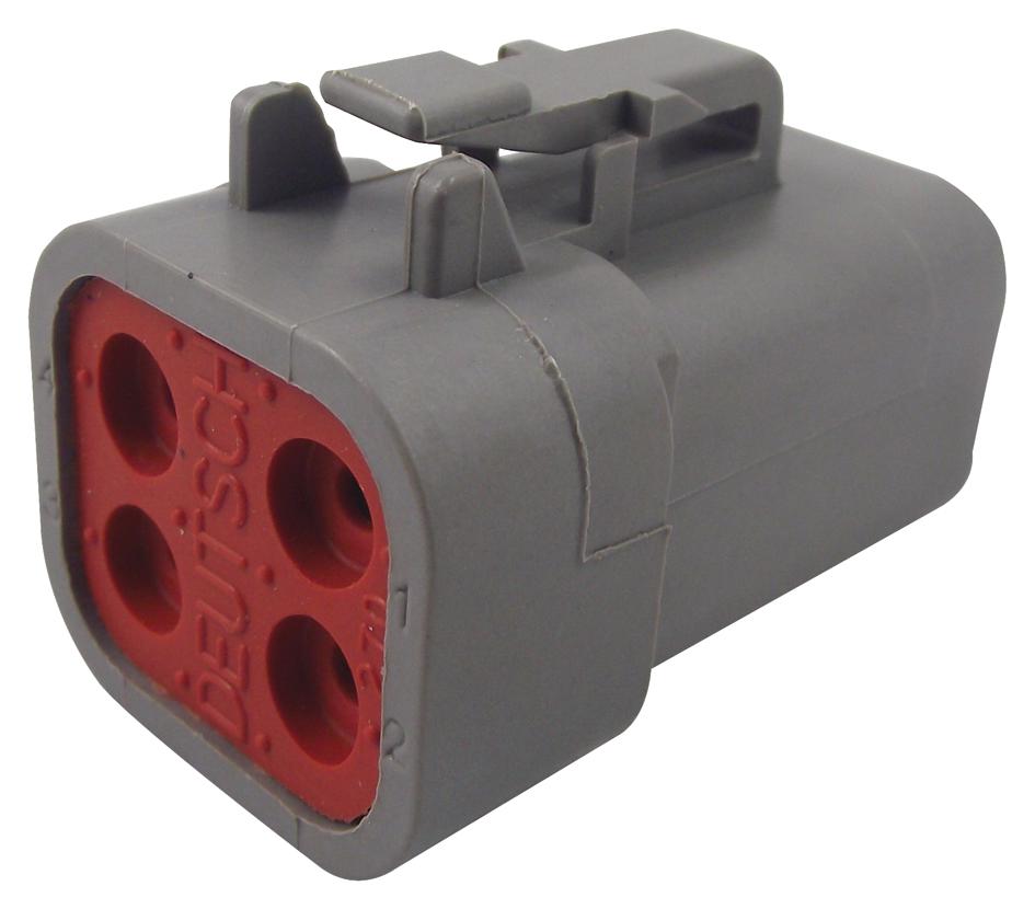 DTP06-4S AUTOMOTIVE HOUSING, PLUG, 4POS, 25A DEUTSCH - TE CONNECTIVITY