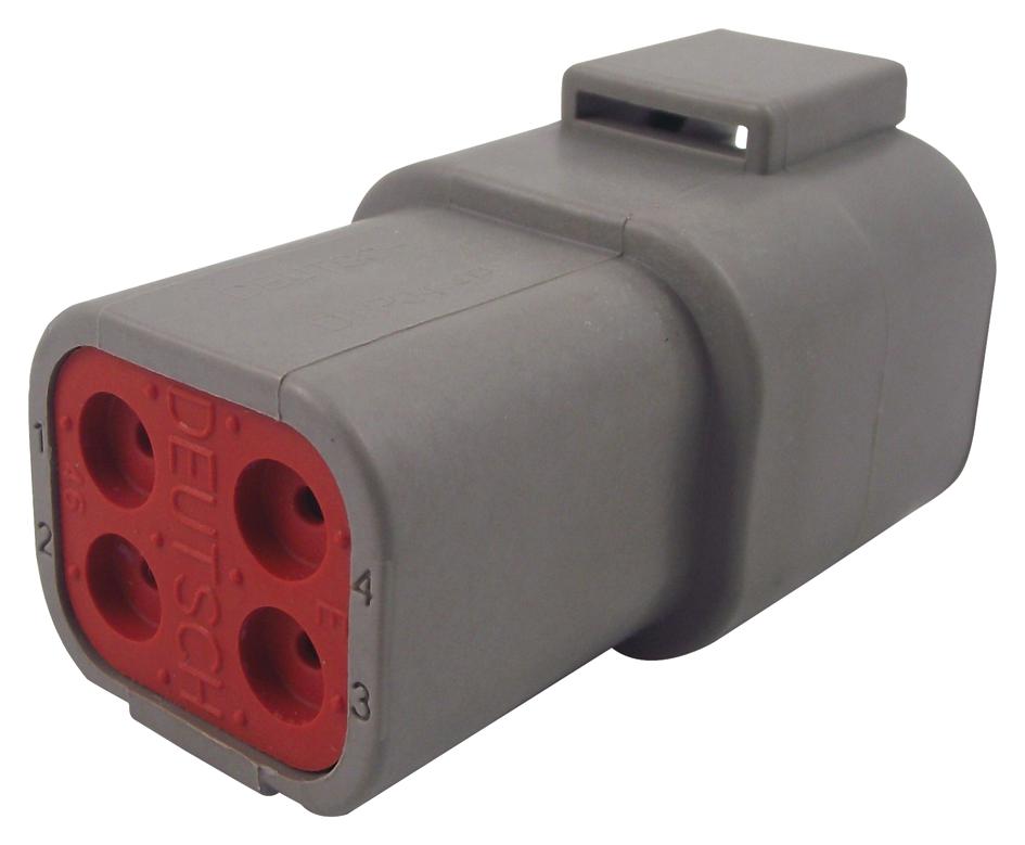 DTP04-4P-C015 AUTOMOTIVE HOUSING, RCPT, 4POS, 25A DEUTSCH - TE CONNECTIVITY
