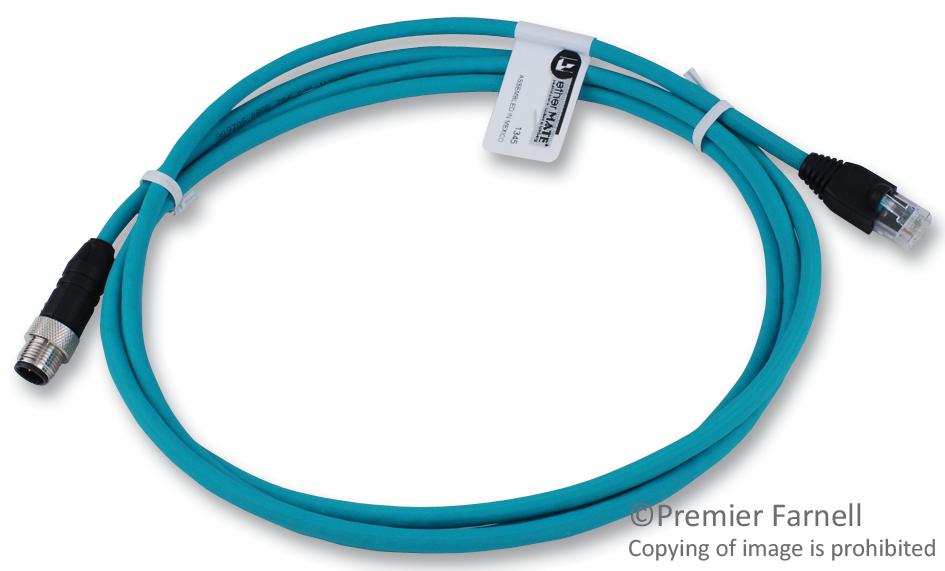 0985 706 103/2M ENET/IP CORDSET, 4POS M12-RJ45 PLUG, 2M LUMBERG AUTOMATION