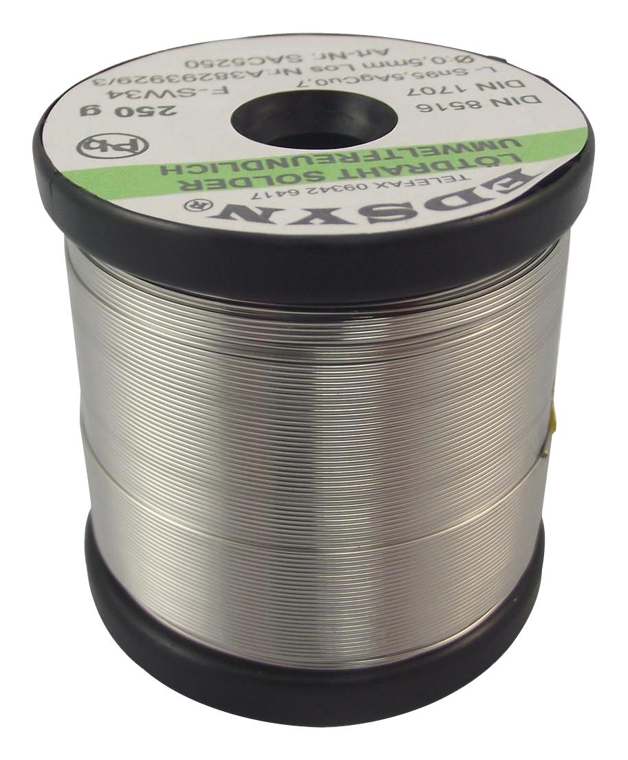 SAC1250-3 SOLDER WIRE, 95/5/0.7 SN/AG/CU, 250G EDSYN
