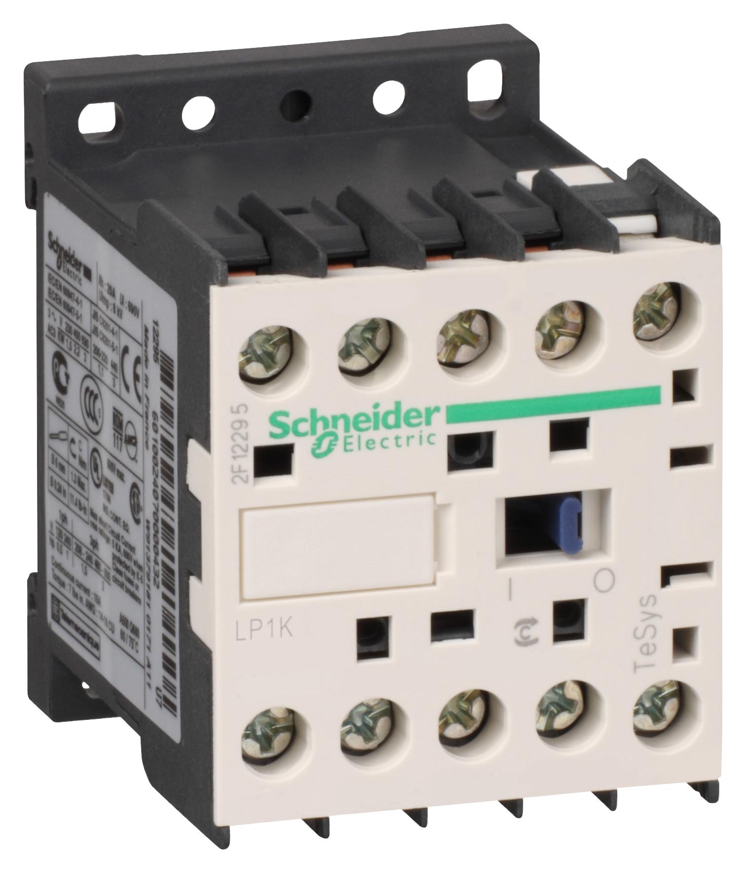 LP1K09004BD CONTACTOR, 4PST-NO, 24V, DINRAIL/PANEL SCHNEIDER ELECTRIC