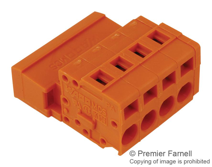 231-634 TERMINAL BLOCK, PLUGGABLE, 4POS, 12AWG WAGO