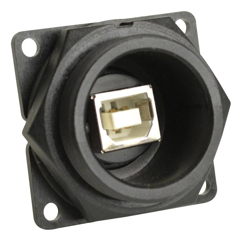 DCP-USBBT-USBA SEALED ADAPTER, RCPT USB 2.0 B-USB 2.0 A SWITCHCRAFT/CONXALL