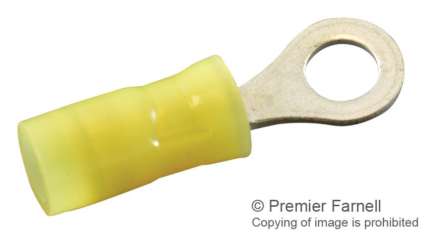 53073 TERMINAL, RING TONGUE, #6, 24AWG, YELLOW AMP - TE CONNECTIVITY