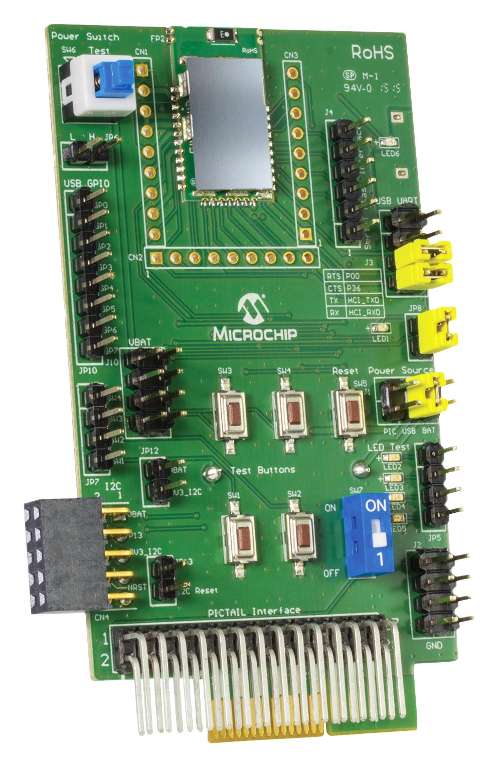 RN-4870-SNSR DEV BOARD, BLUETOOTH LOW ENERGY MICROCHIP