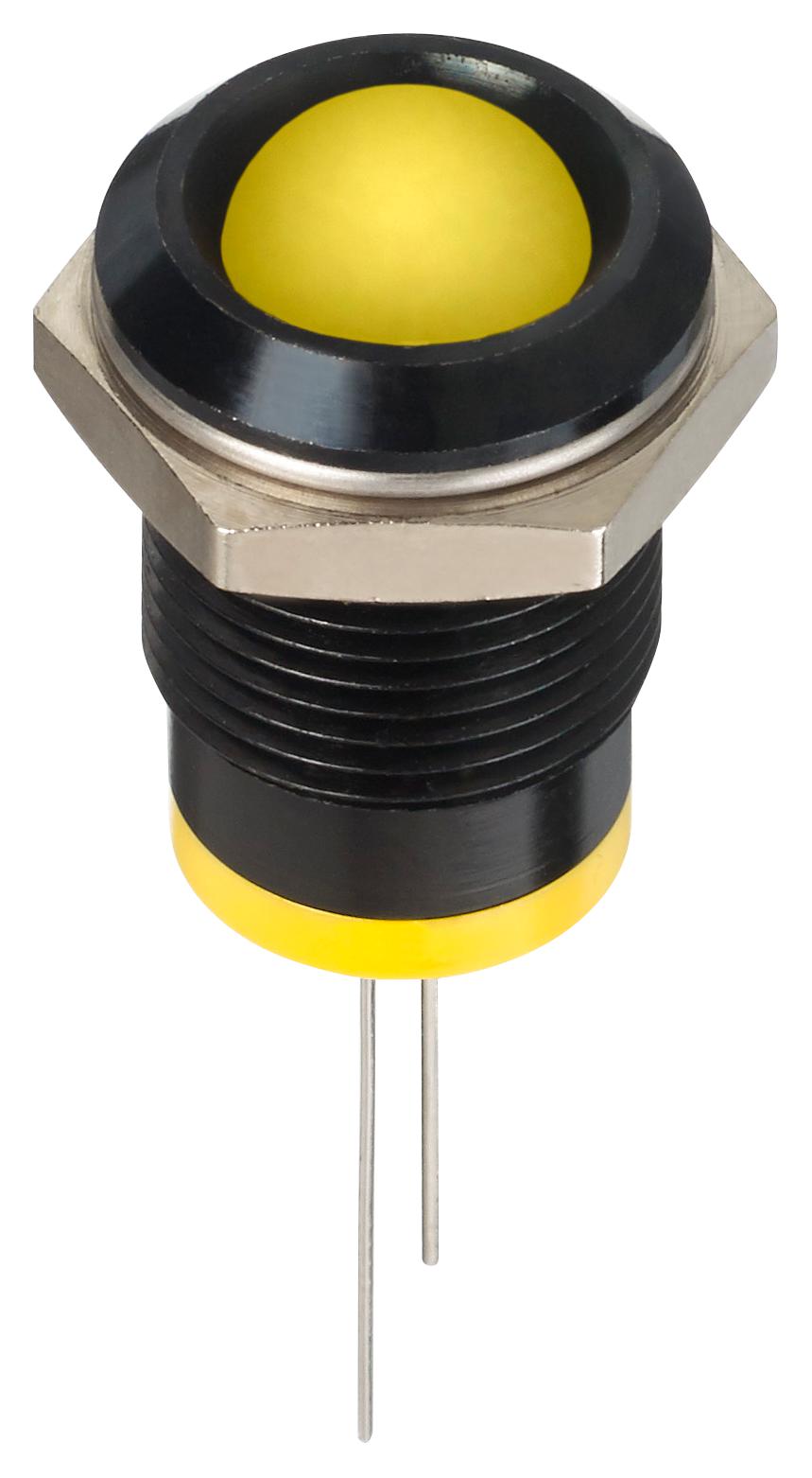 Q14P6BXXY02 LED INDICATOR, PANEL, 14MM, YELLOW, 2V APEM