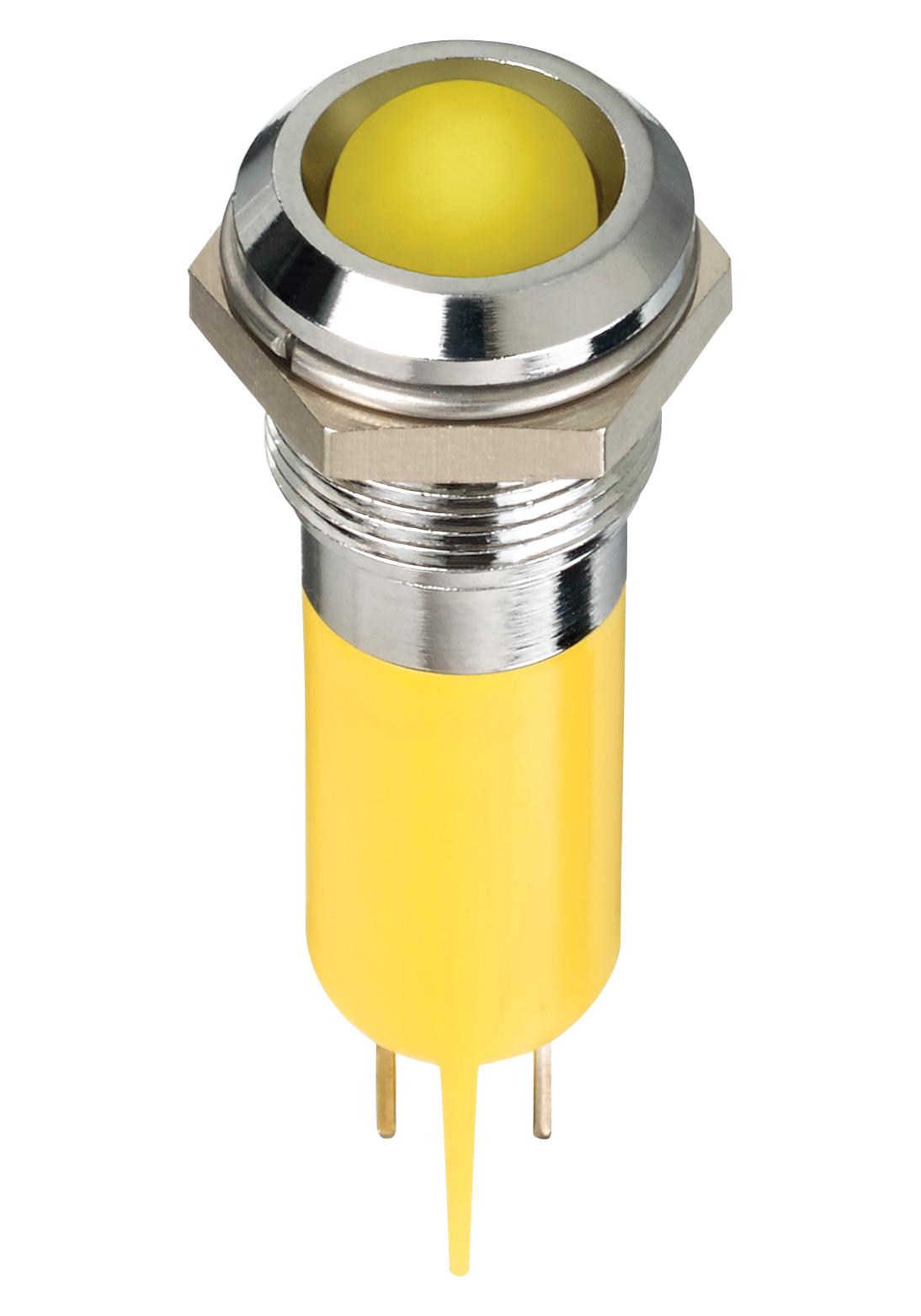 Q12P1CXXHY220E LED INDICATOR, PANEL, 12MM, YELLOW, 220V APEM