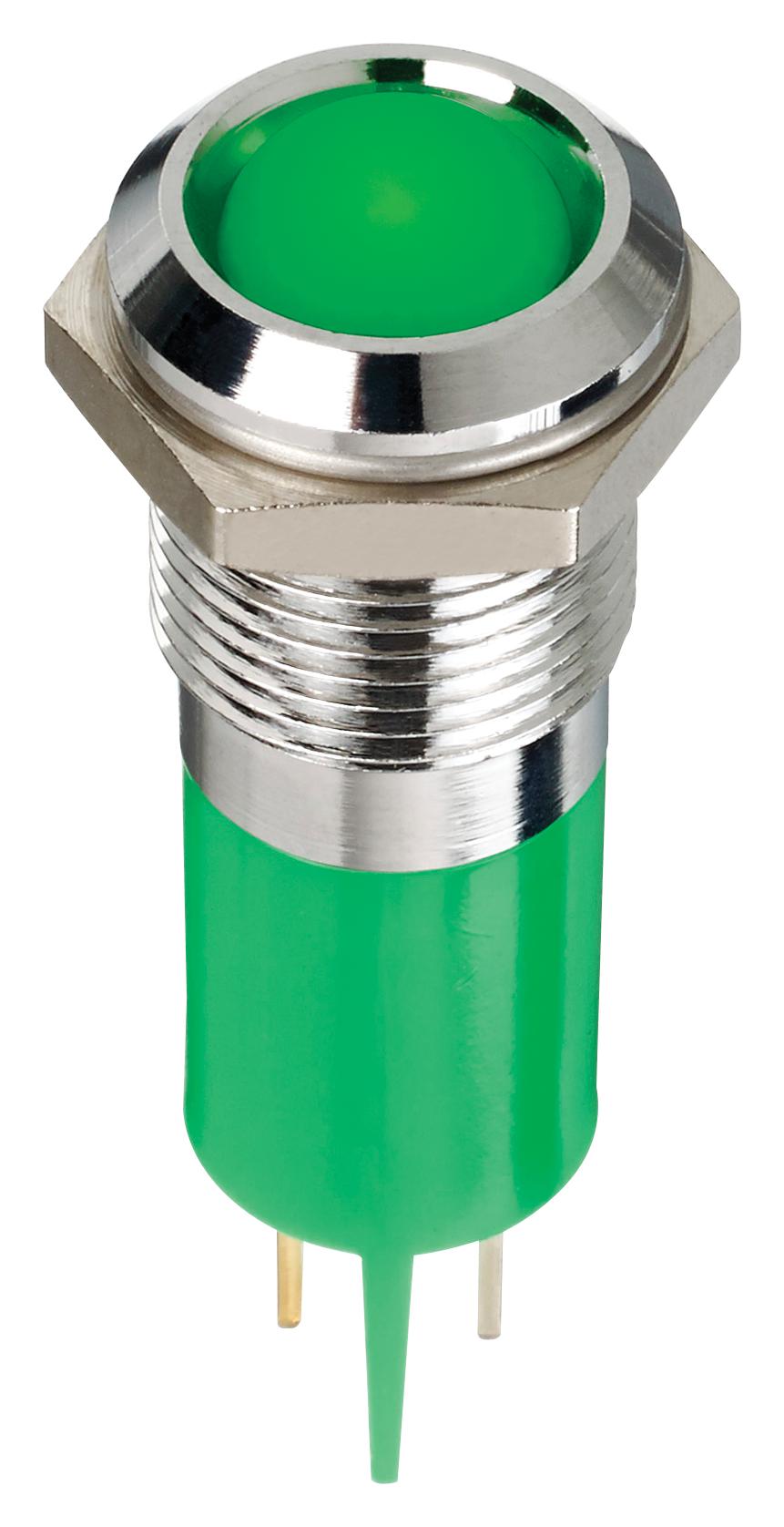 Q14P1CXXHG220E LED INDICATOR, PANEL, 14MM, GREEN, 220V APEM