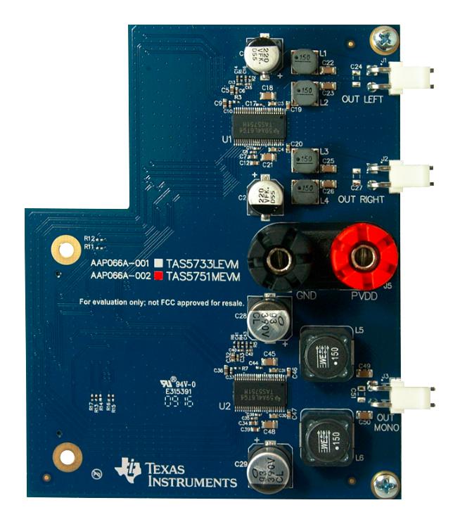 TAS5733LEVM . EVALUATION BOARD, CLASS-D AUDIO AMP TEXAS INSTRUMENTS