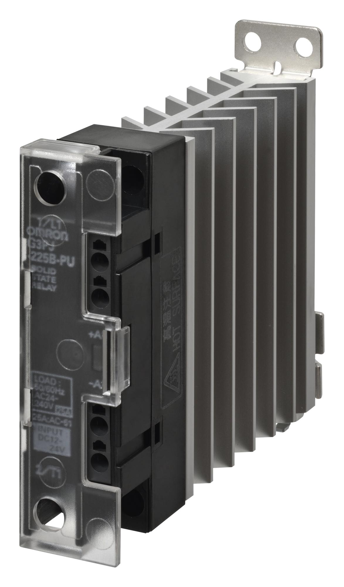 G3PJ-515B-PU DC12-24 SSR, 75-528VAC, 15A, DINRAIL OMRON