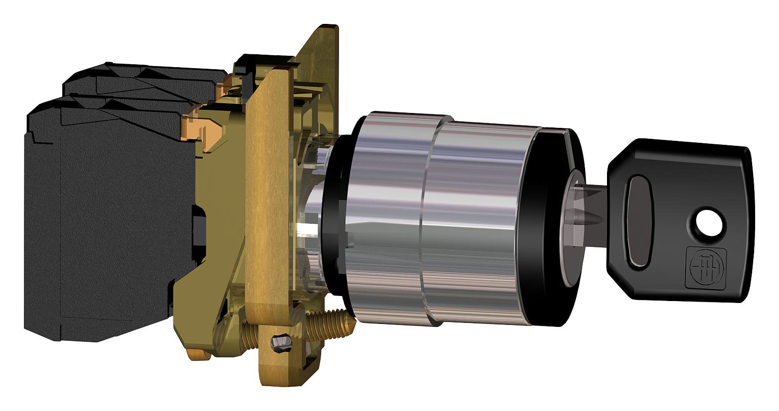 XB4BG03 KEY OPERATED SWITCH, DPST-NO, 6A, 120VAC SCHNEIDER ELECTRIC