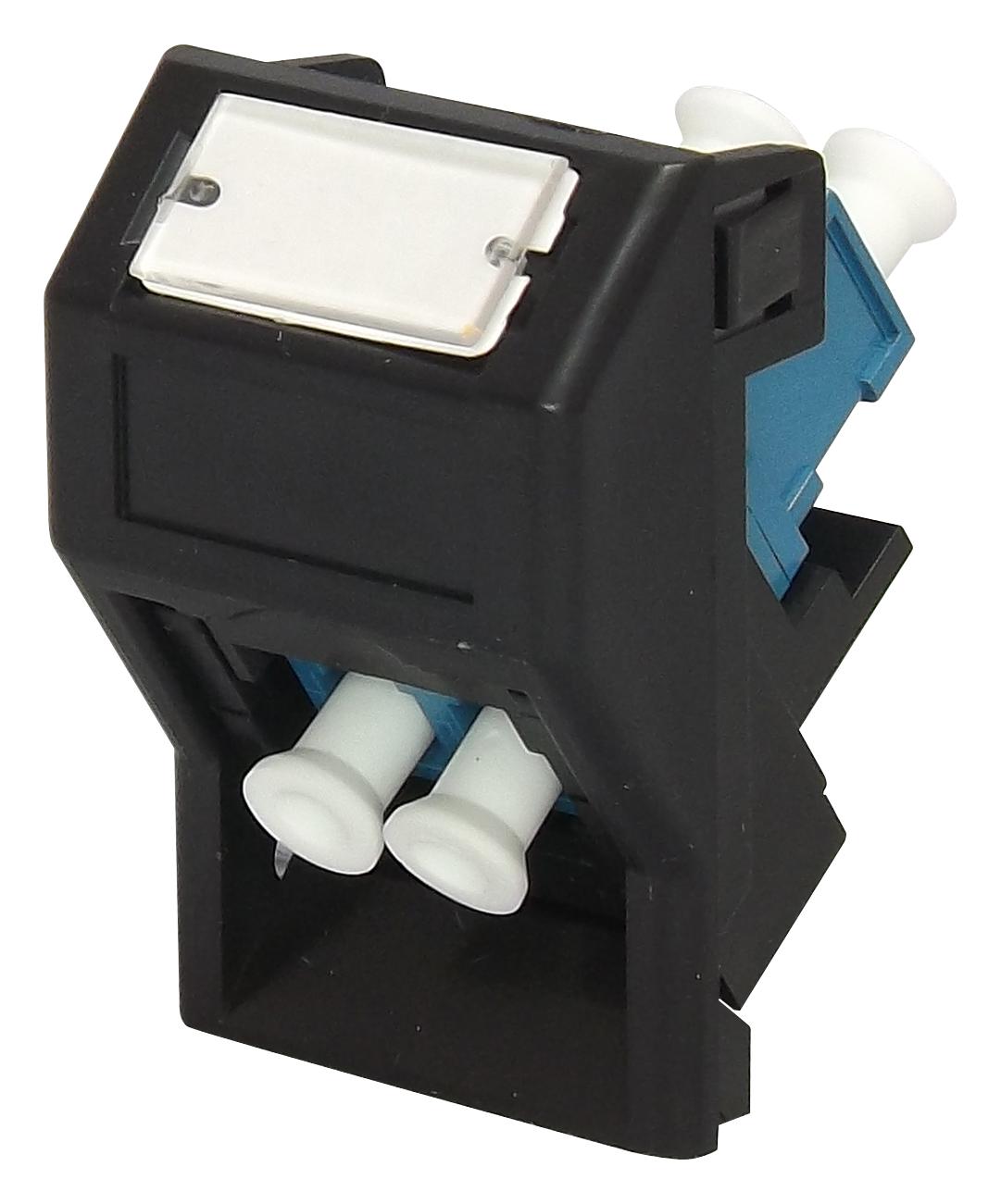 OL645BK FIBRE OPTIC 45DEG ADAPTER, LC DUPLEX TUK