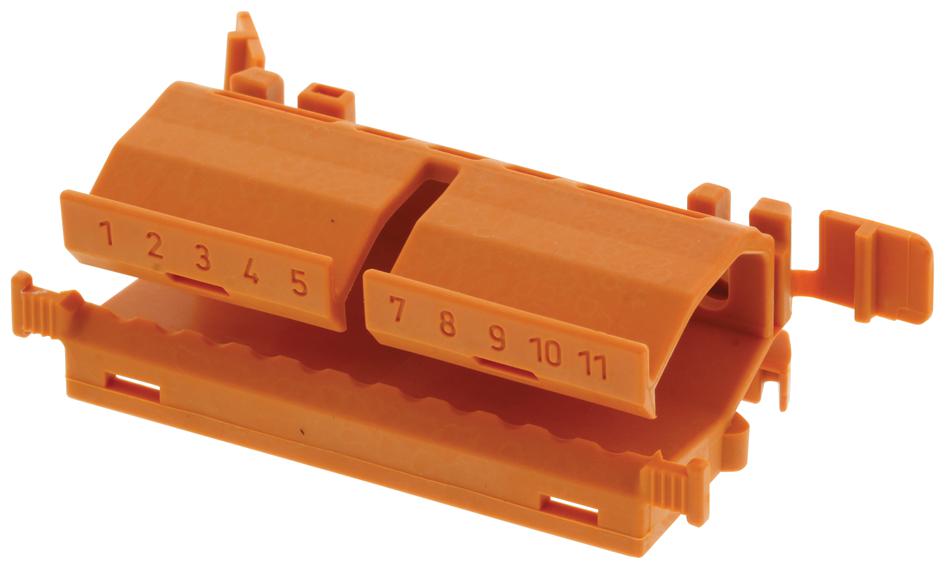 222-500 MOUNTING CARRIER, SPLICING CONN, ORANGE WAGO