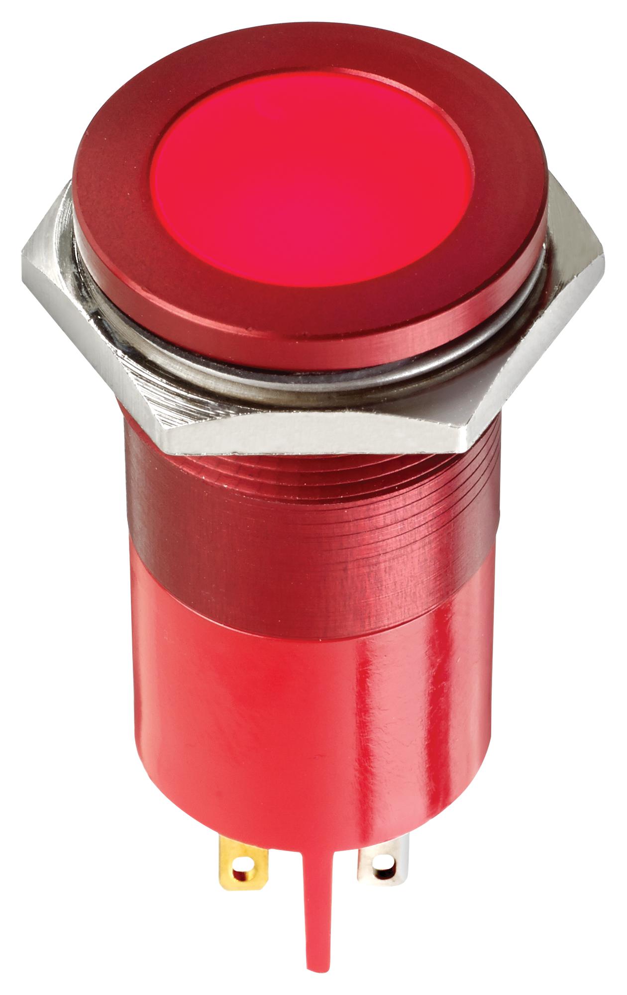 Q22F1ARXXSR12AE LED INDICATOR, PANEL, 22MM, RED, 12V APEM