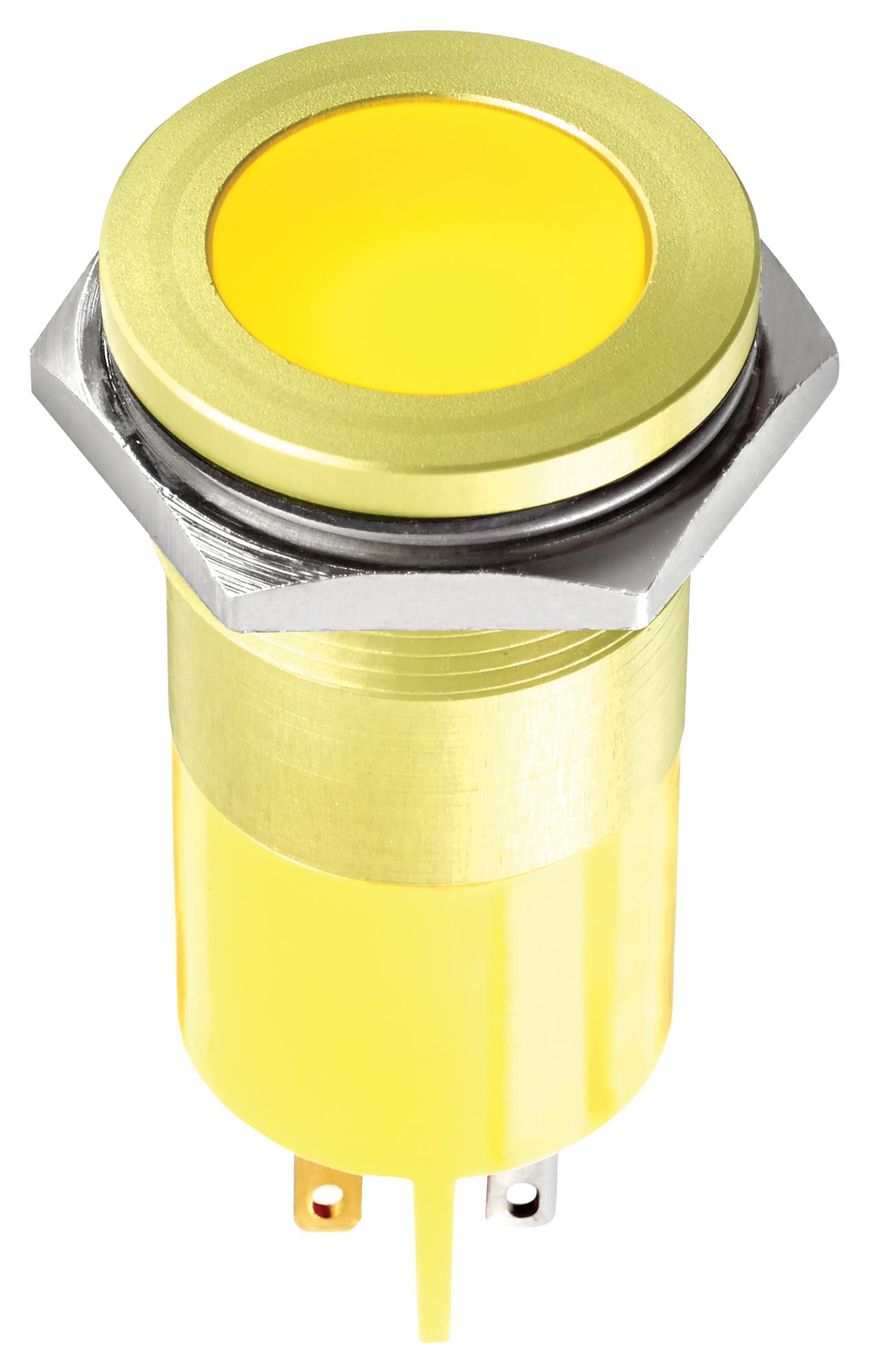 Q22F1AYXXSY24AE LED INDICATOR, PANEL, 22MM, YELLOW, 24V APEM