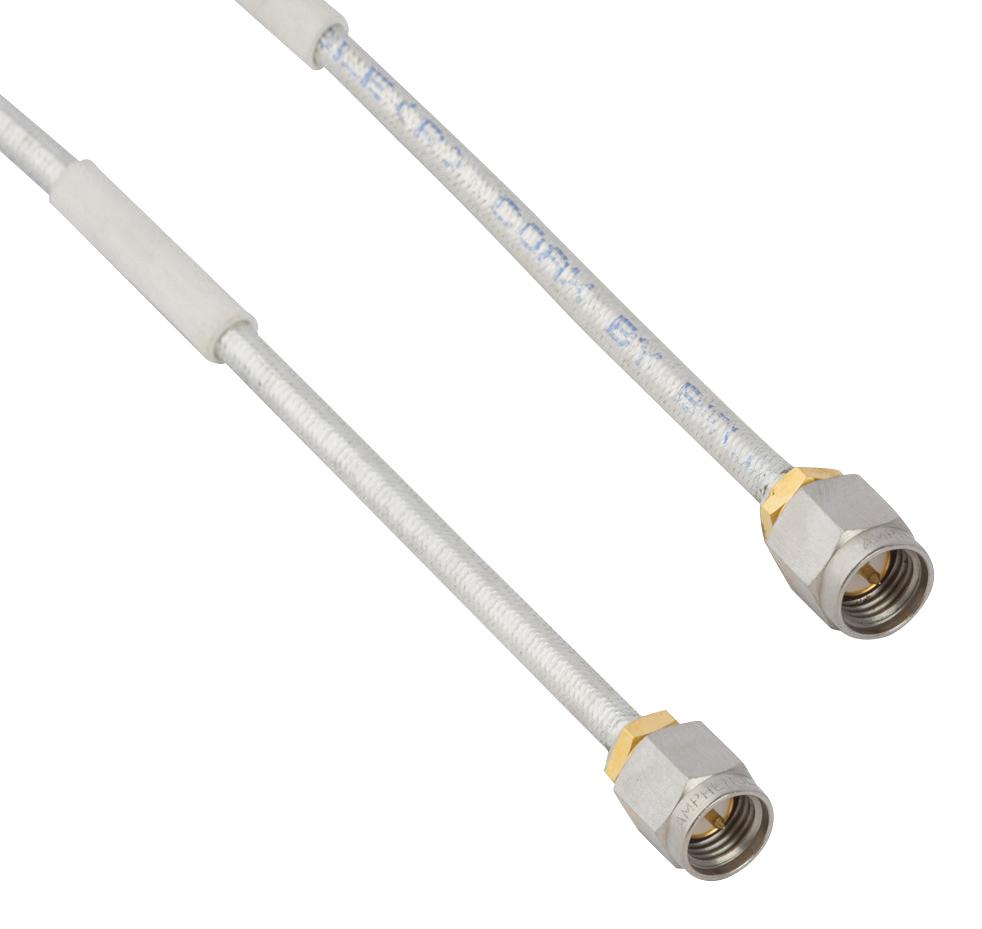 095-902-450M025 RF CABLE ASSEMBLY, SMA STR PLUG, 9.84" AMPHENOL RF