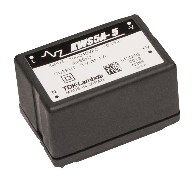 KWS-5A-5 POWER SUPPLY, AC-DC, 5V, 1A TDK-LAMBDA