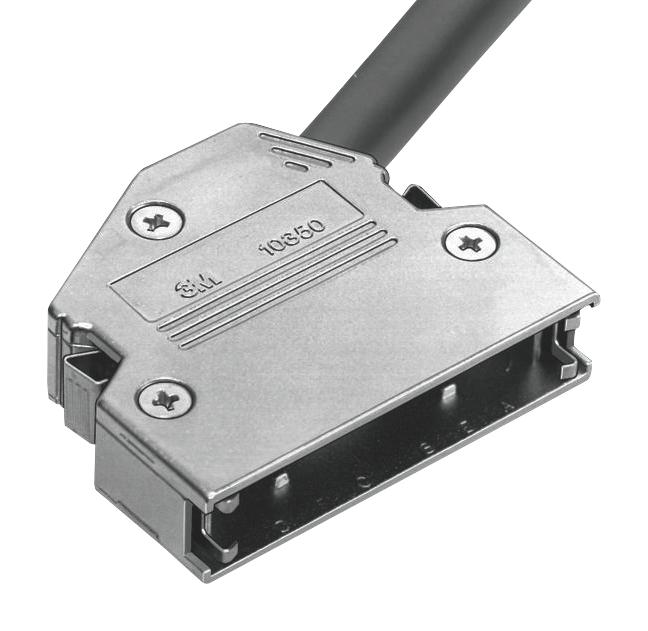 10314-C500-00 MDR BACKSHELL, 14POS, 60DEG, ZINC 3M