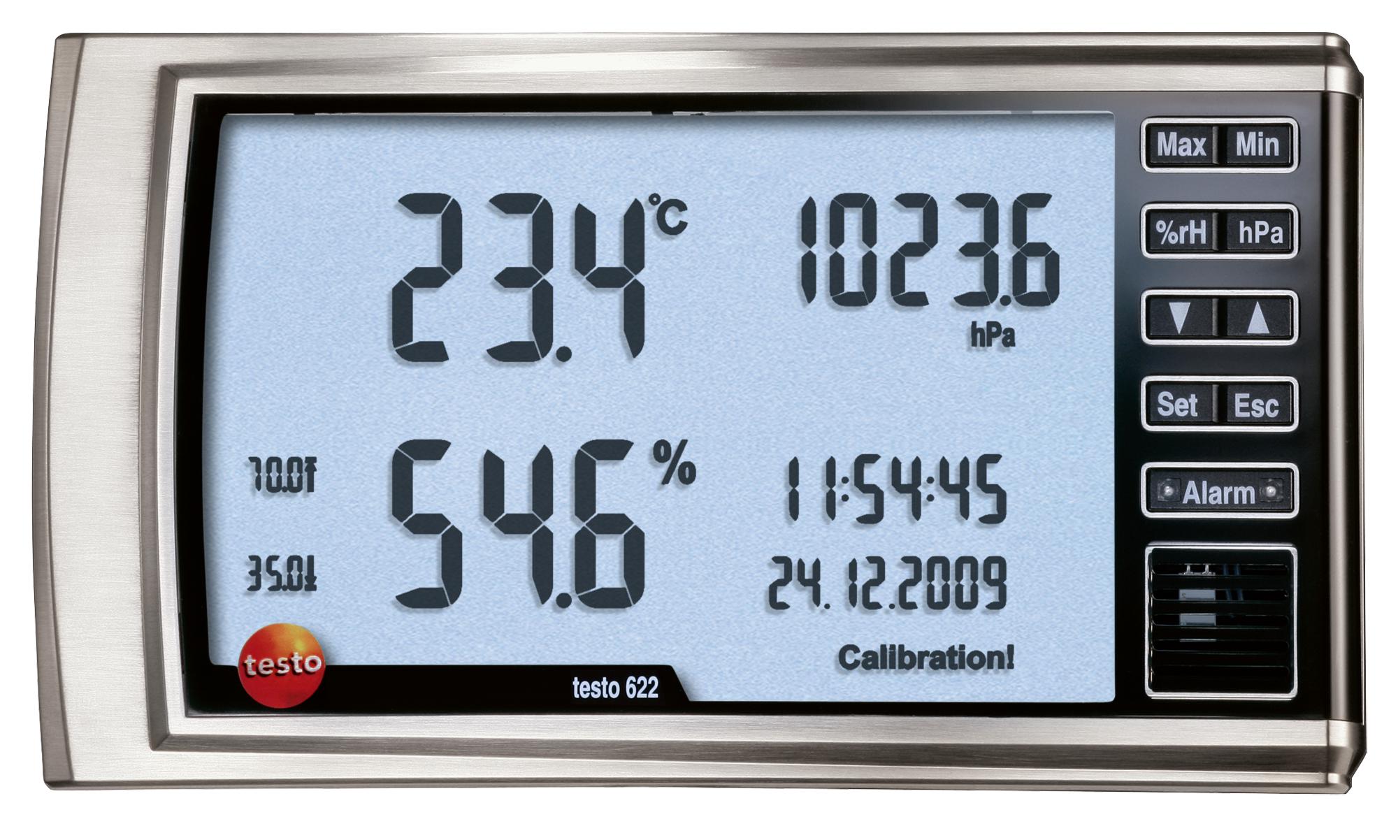 TESTO 622 THERMOHYGROMETER/BAROMETER, 0-10%RH, 3% TESTO