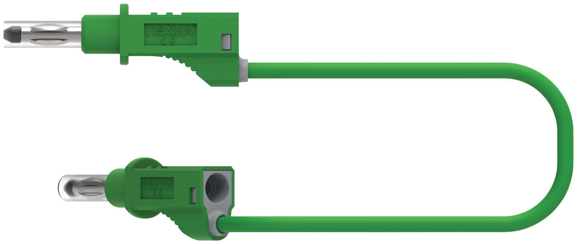 76-1338 TEST LEAD, GREEN, 500MM, 600V, 36A TENMA