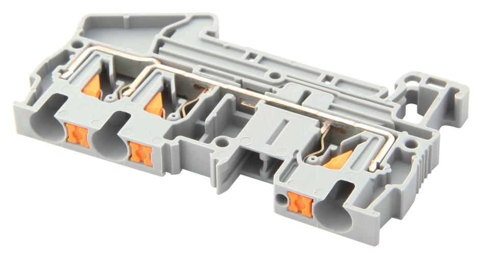 PT 4-TWIN TERMINAL BLOCK, DIN RAIL, 3POS, 10AWG PHOENIX CONTACT