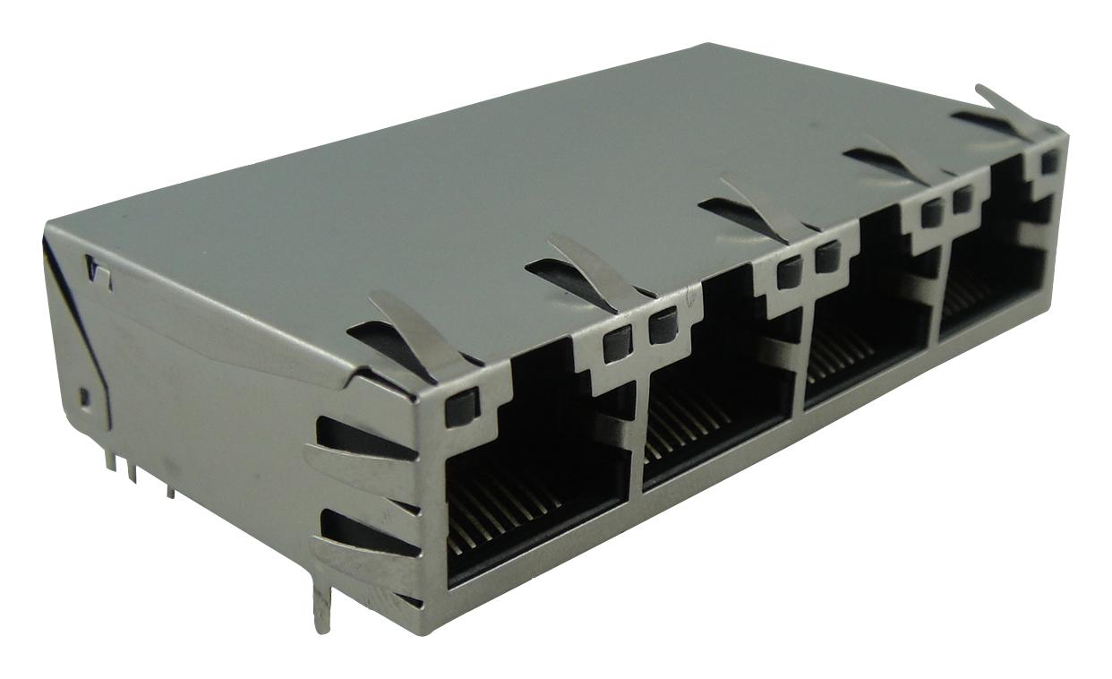 RJMG214034460NR CONNECTOR, SHLD, RJ45, JACK, 4PORT, 8P8C AMPHENOL ICC