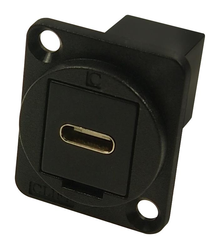CP30211MB USB ADAPTER, TYPE C RCPT-PLUG, BLACK CLIFF ELECTRONIC COMPONENTS