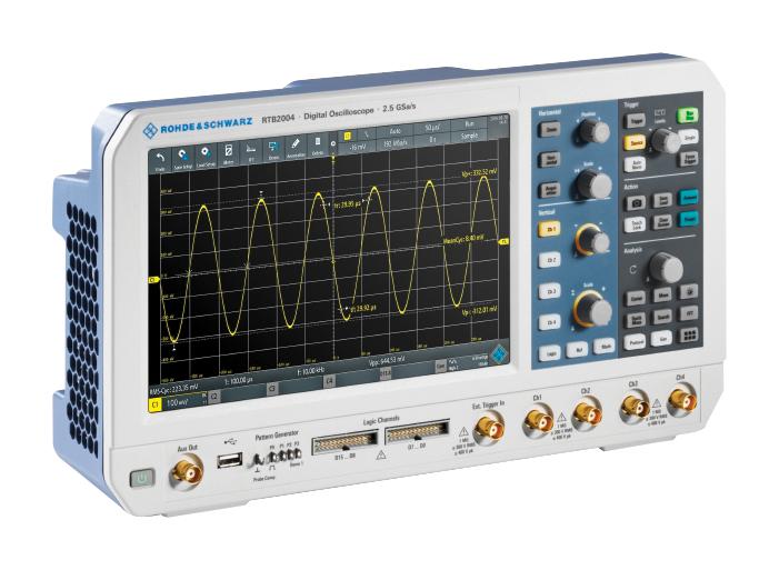 RTB2004 + RTB-B1 (RTB2K-74M) DIGITAL STORAGE OSC, 70MHZ, 2-CH, 3YEAR ROHDE & SCHWARZ