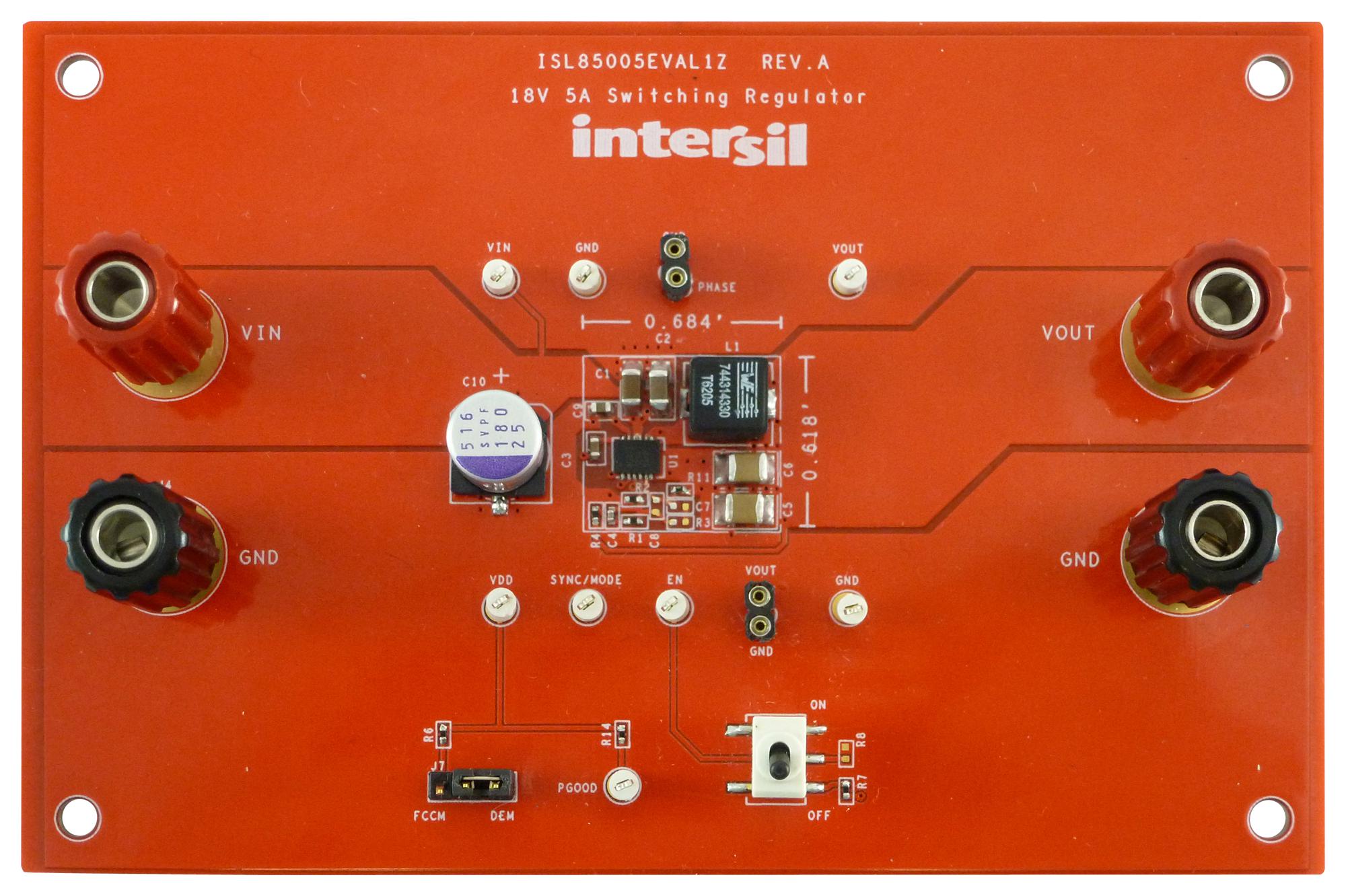 ISL85005EVAL1Z EVAL BOARD, SYNC BUCK REGULATOR RENESAS