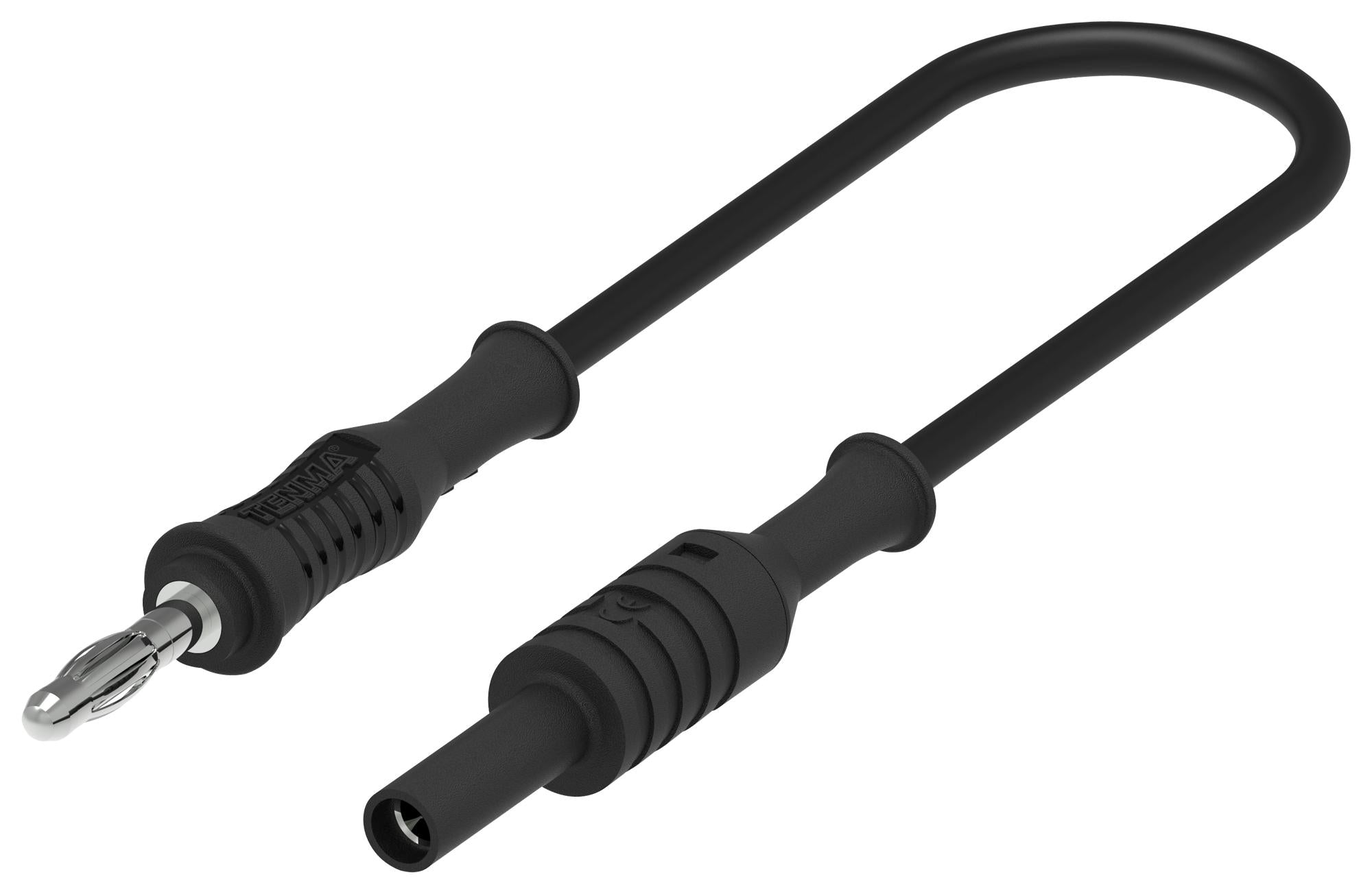 76-100 4MM BANANA PLUG-JACK, BLACK, 500MM TENMA