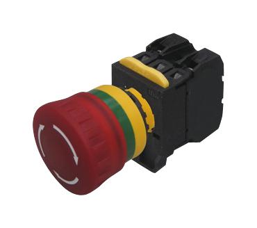 MCA20L-V4E11Q6R EMERGENCY STOP SW, SPST, 120V, SCREW MULTICOMP PRO