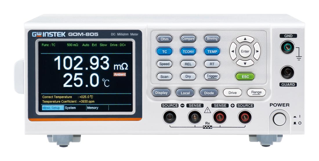 GOM-805 DC MILLI OHMMETER, 0.05 OHM TO 5 MOHM GW INSTEK