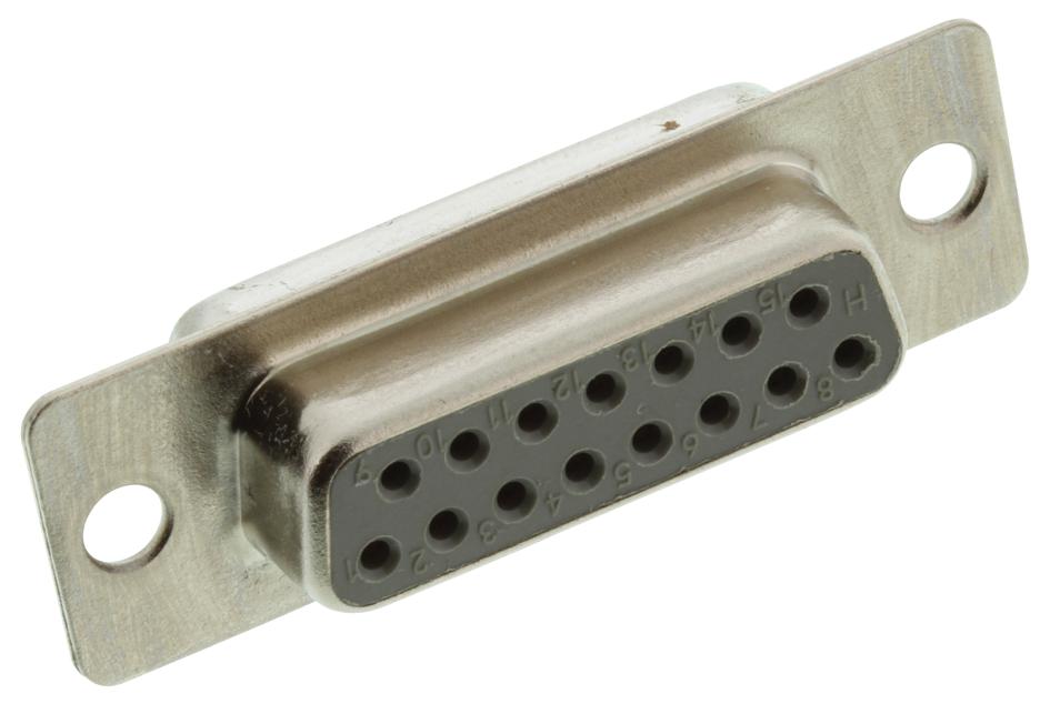09672154715 D-SUB CONN, RCPT, 15POS, SOLDER HARTING