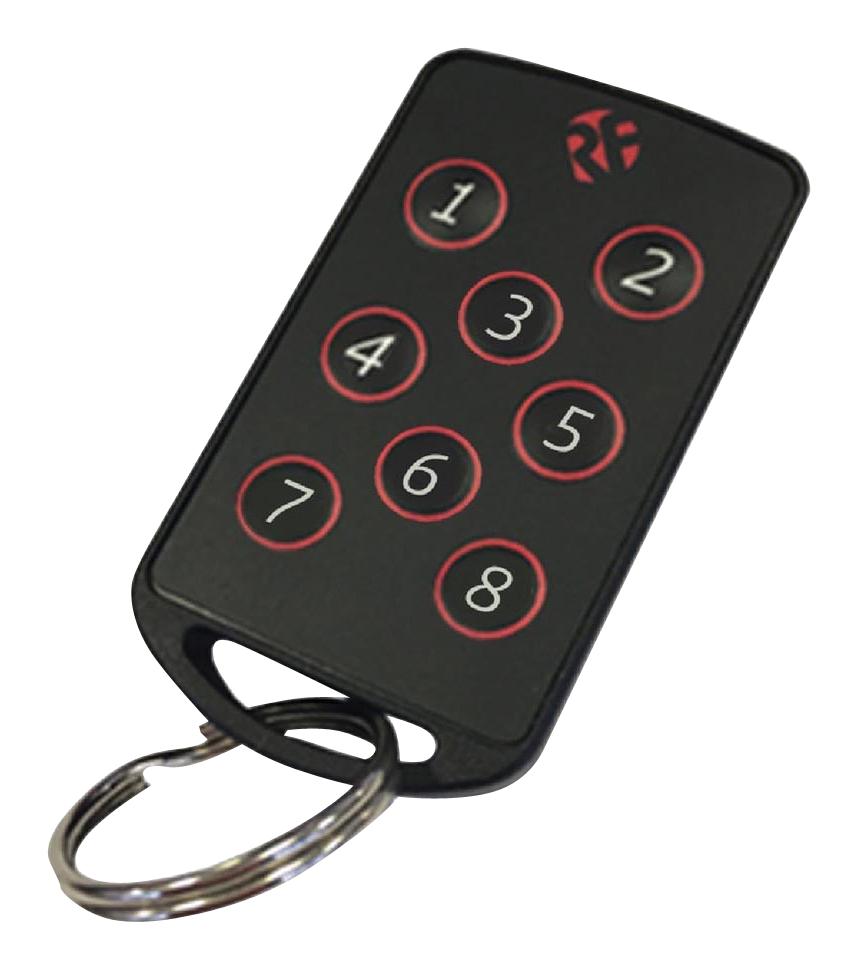 FOBBER-8T8 FM KEY FOB TRANSMITTER, 8-CH, 869.5MHZ RF SOLUTIONS