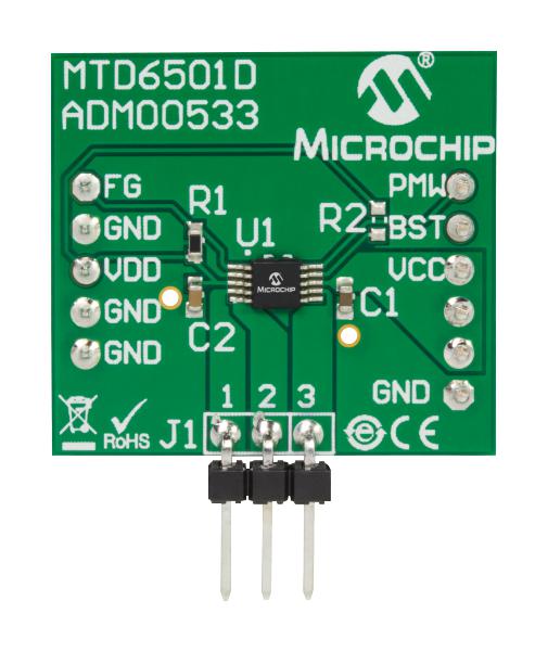 ADM00533 DAUGHTER BOARD, 3-PH BLDC FAN CTRL MICROCHIP