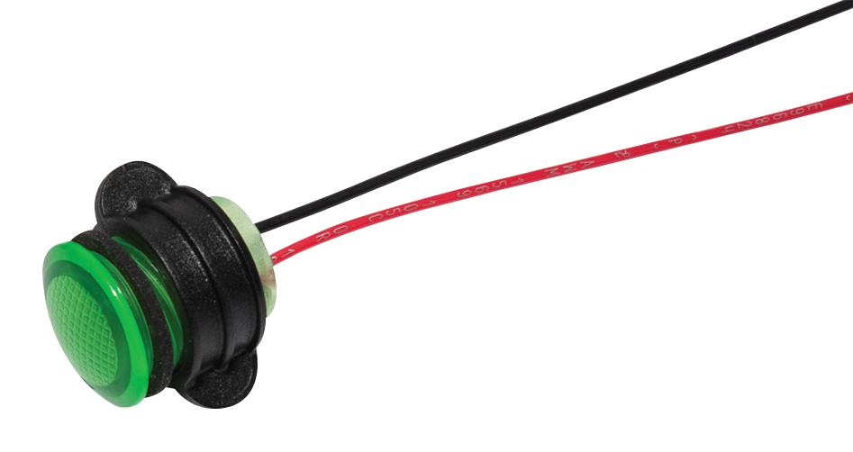 CNX714C500FVW PANEL INDICATOR, 14MM, GREEN, 28VDC VCC (VISUAL COMMUNICATIONS COMPANY)