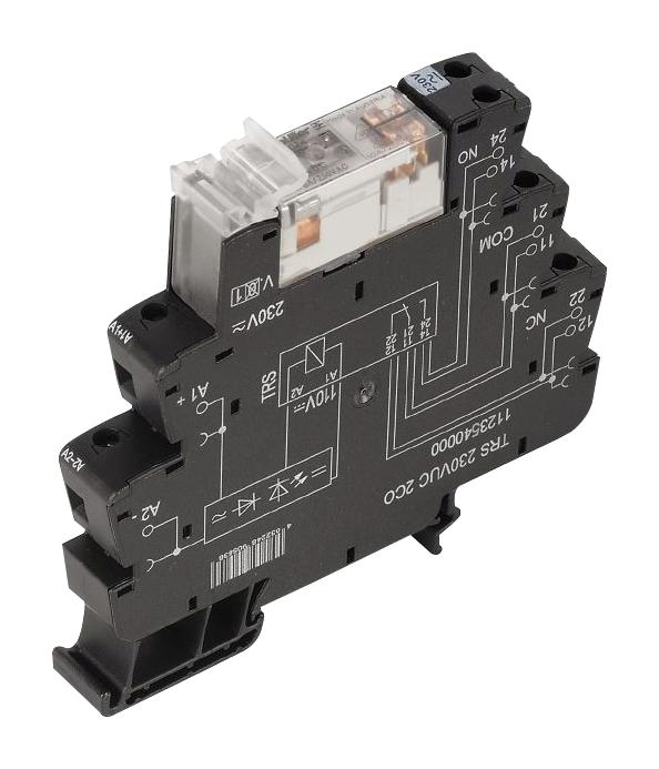 1123580000 POWER RELAY, DPDT, 8A, 250VAC, DIN RAIL WEIDMULLER